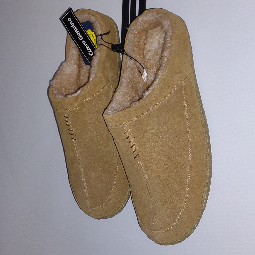 👣GEORGE [g] Genuine Leather Indoor/Outdoor Slippers in Tan